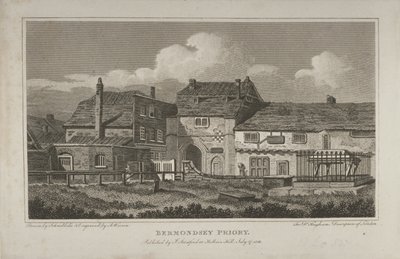 Vista de la Abadía de San Salvador, Bermondsey, 1805 de Robert Blemell Schnebbelie